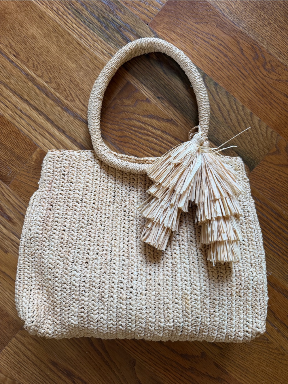 Mar y Sol Straw Tote Bag with Tassel - NWT
